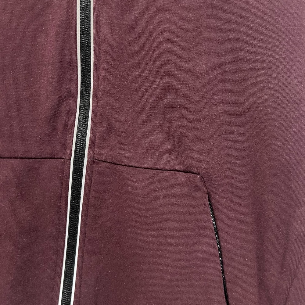 💗 Express - Mens Burgundy Zip-Up Jacket‎ - Picture 4 of 9